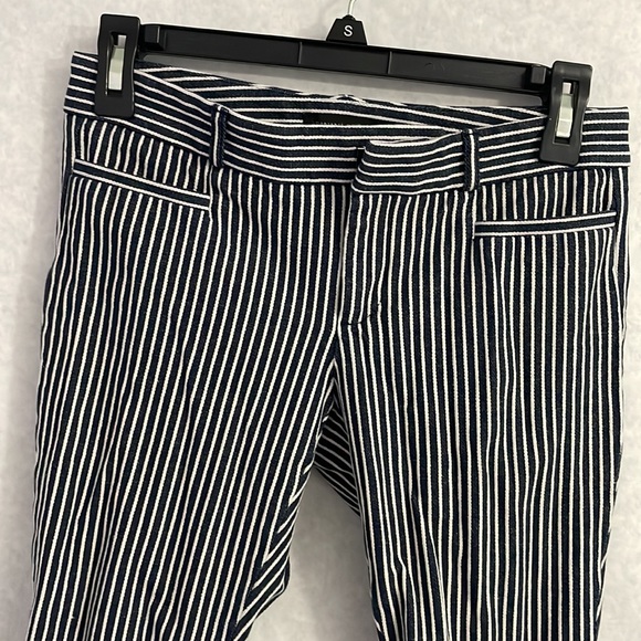 Banana Republic Sloan crop pant 0P blue with white stripes - Picture 4 of 6